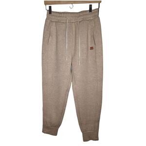 Celine Paris Tan Wool Blend Drawstring Joggers Short Petite